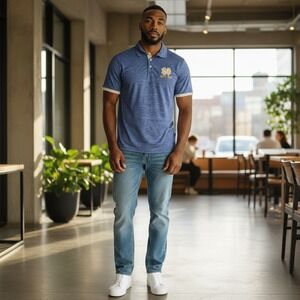 Chiliwear‎ Notre Dame Fighting Irish Polo Shirt Mens 1XLT Blue Heathered Sport